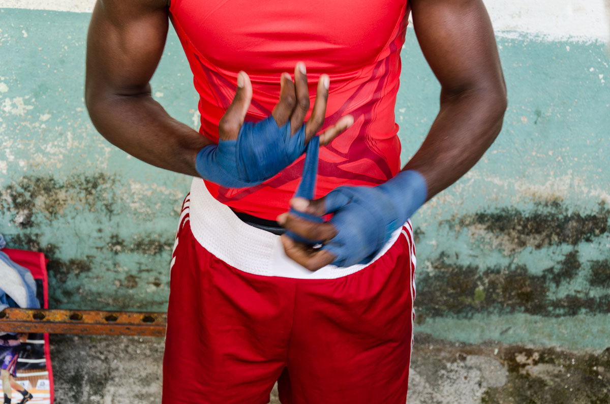 cuban boxer in action , photo take in my guided photo tours around cuba