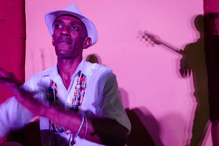 cuban musicians at night in Trinidad by louis alarcon