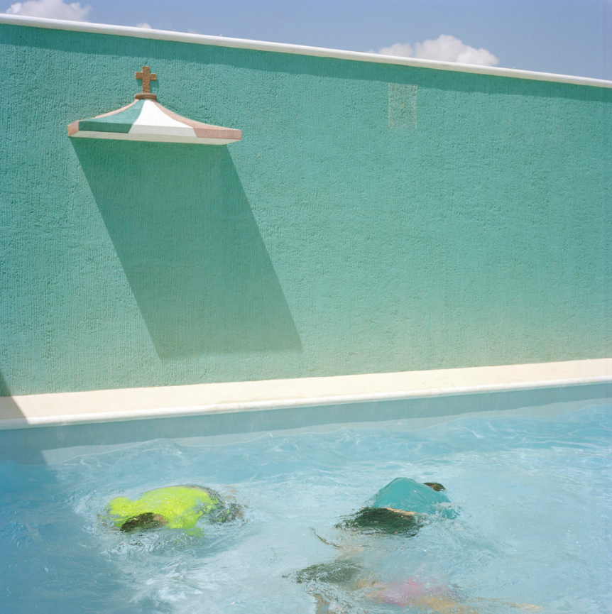 two people in a swiming pool in cuba