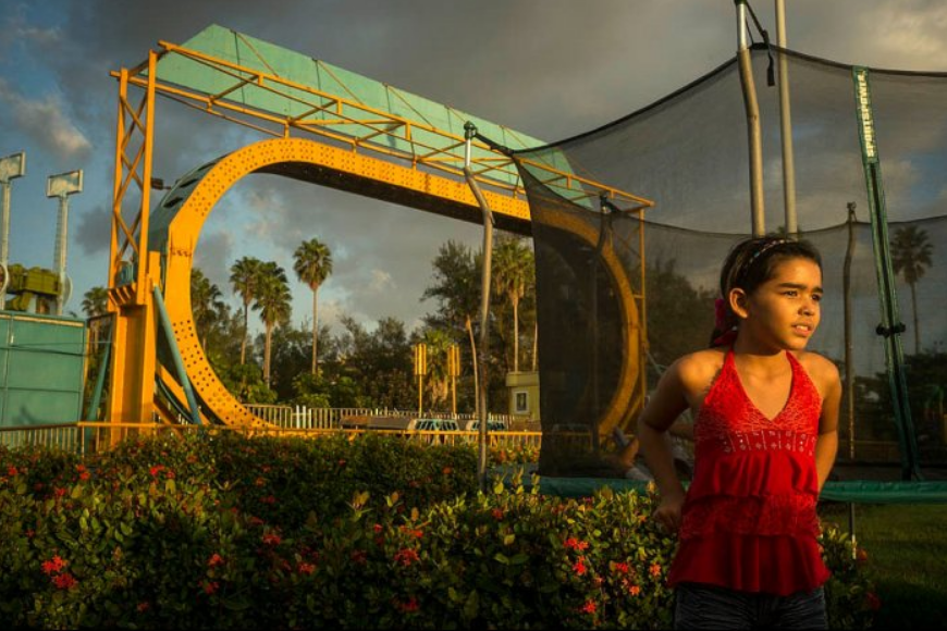 cuban girl with sunset light in the face by tino soriano