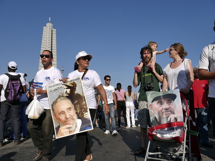 parade in revolution square in Havana by Louis alarcon photographer